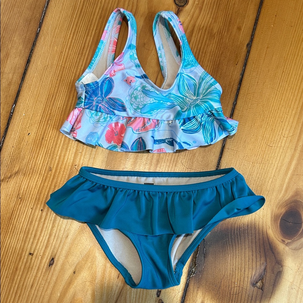Tea Collection Multicolor Floral Kids Bikini